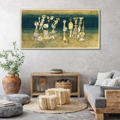 Obraz Canvas Figuratywne postacie na tle abstrakcyjnym