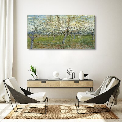 Obraz Canvas Kwiatowe drzewa w wiosennym słońcu