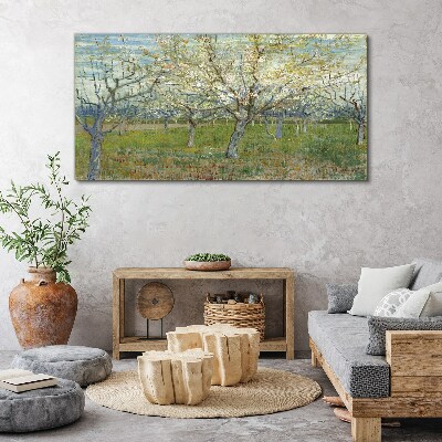 Obraz Canvas Kwiatowe drzewa w wiosennym słońcu