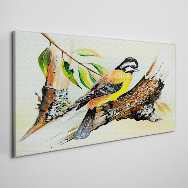 Obraz Canvas gałąź liście zwierzę ptak