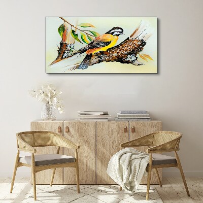 Obraz Canvas gałąź liście zwierzę ptak