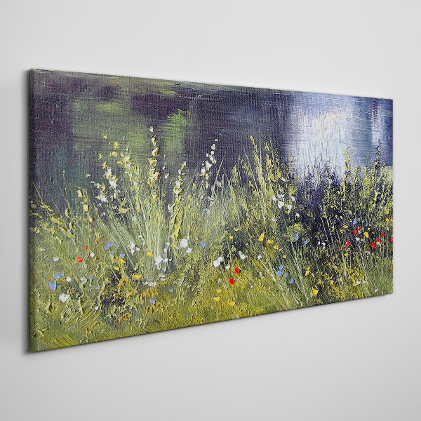 Obraz Canvas Kwiatowa łąka w świetle