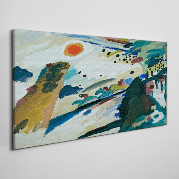 Obraz Canvas Abstrakcyjny pejzaż z słońcem