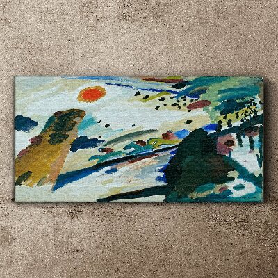 Obraz Canvas Abstrakcyjny pejzaż z słońcem