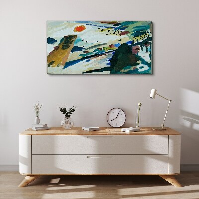 Obraz Canvas Abstrakcyjny pejzaż z słońcem
