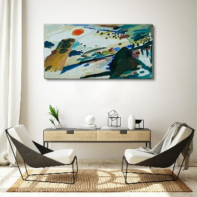 Obraz Canvas Abstrakcyjny pejzaż z słońcem