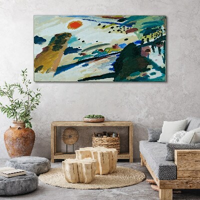 Obraz Canvas Abstrakcyjny pejzaż z słońcem