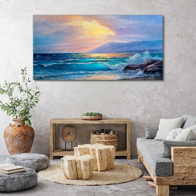 Obraz Canvas wybrzeże Fale niebo