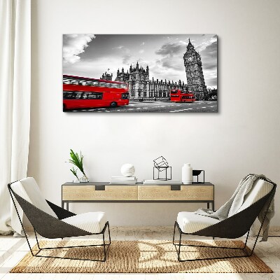 Obraz na Płótnie Londyn oko czerwień autobusy