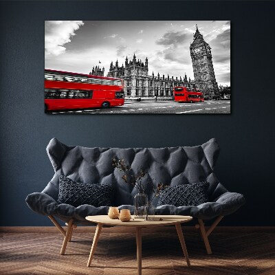 Obraz na Płótnie Londyn oko czerwień autobusy