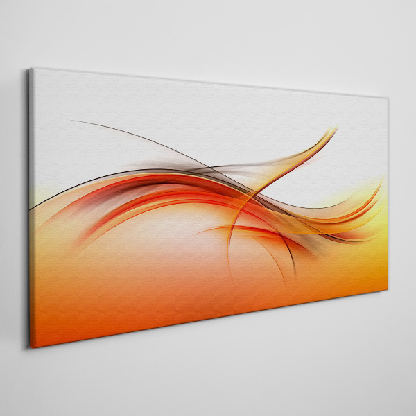 Obraz Canvas Dynamiczne fale w odcieniach pomarańczy