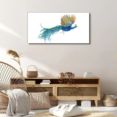Obraz Canvas Kolorowy paw w ruchu
