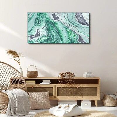 Obraz Canvas Zielone fale abstrakcji