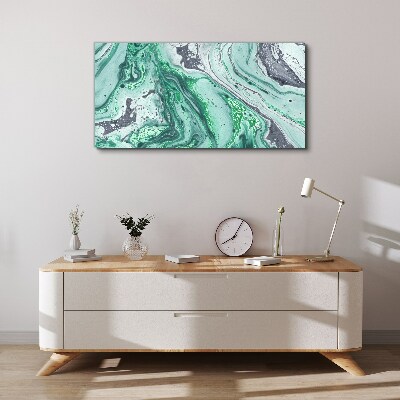 Obraz Canvas Zielone fale abstrakcji