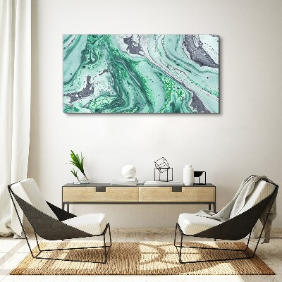 Obraz Canvas Zielone fale abstrakcji