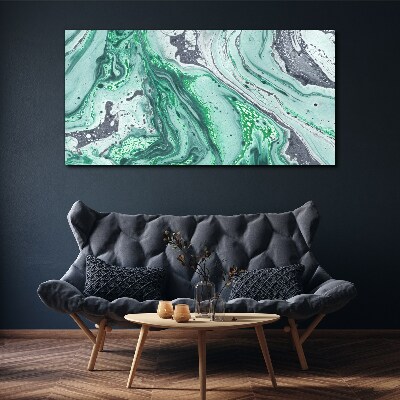 Obraz Canvas Zielone fale abstrakcji