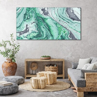 Obraz Canvas Zielone fale abstrakcji
