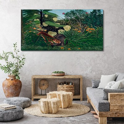 Obraz na Płótnie Dżungla Tygrys Owoce Drzewa