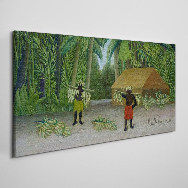 Obraz Canvas Zbiory bananów w tropikalnym krajobrazie