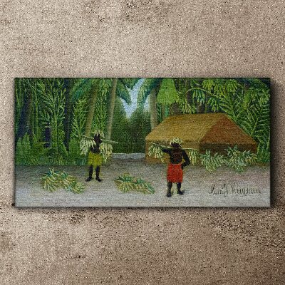 Obraz Canvas dżungla chata palmy banany