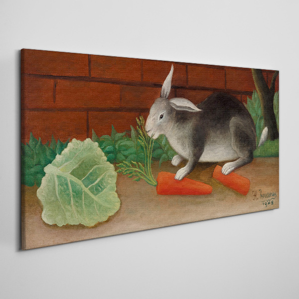 Obraz Canvas Zając przy marchewkach