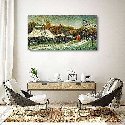 Obraz Canvas Wiejska sceneria z drzewami