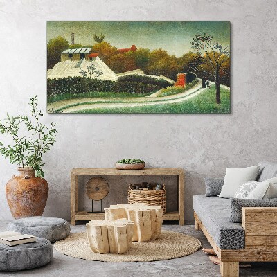 Obraz Canvas Wiejska sceneria z drzewami
