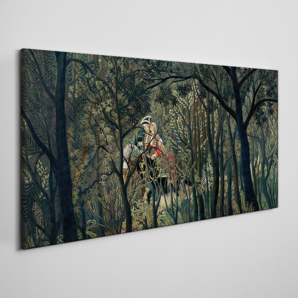 Obraz Canvas Tajemniczy jeździec w lesie