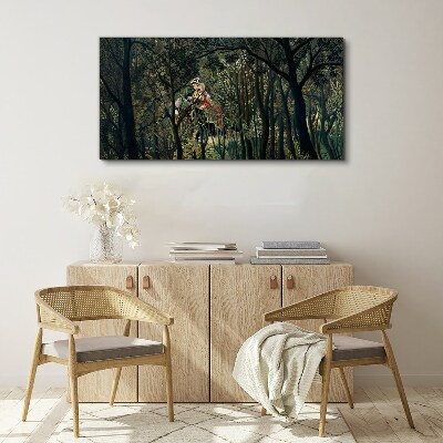 Obraz Canvas Tajemniczy jeździec w lesie