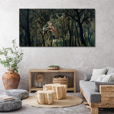 Obraz Canvas Tajemniczy jeździec w lesie