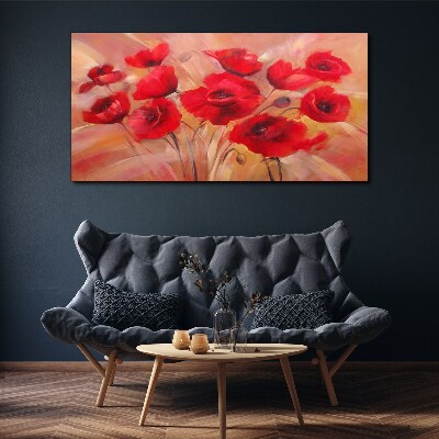 Obraz Canvas kwiaty Maki Czerwony