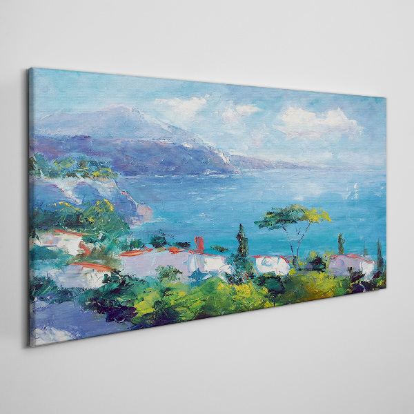 Obraz Canvas Morski krajobraz w kolorze niebieskim