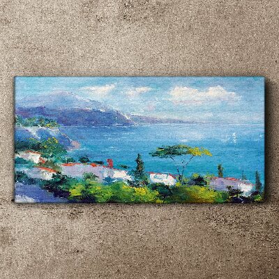 Obraz Canvas Morski krajobraz w kolorze niebieskim