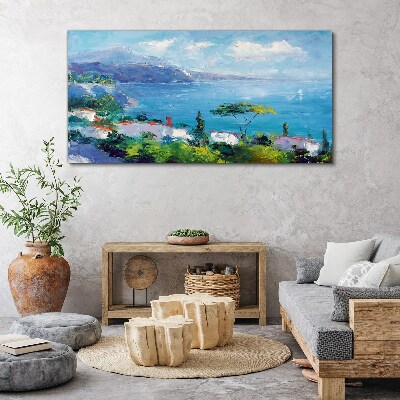 Obraz Canvas Morski krajobraz w kolorze niebieskim