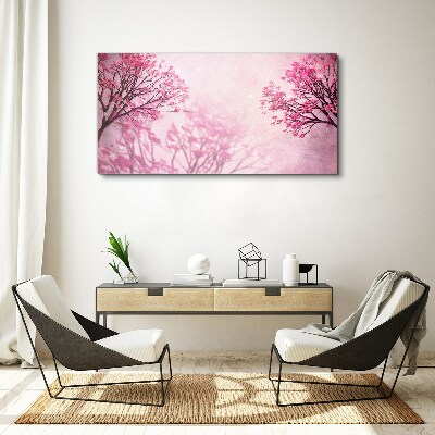 Obraz Canvas Różowe kwiaty w wiosennej aurze
