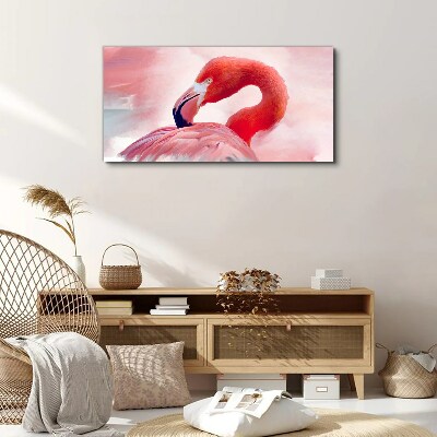 Obraz Canvas Różowy flaming w pastelowych barwach