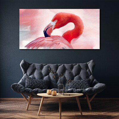 Obraz Canvas Różowy flaming w pastelowych barwach