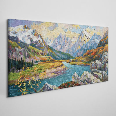 Obraz Canvas Górski krajobraz z rzeką