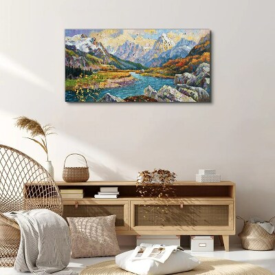 Obraz Canvas Górski krajobraz z rzeką