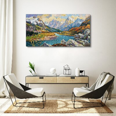 Obraz Canvas Górski krajobraz z rzeką