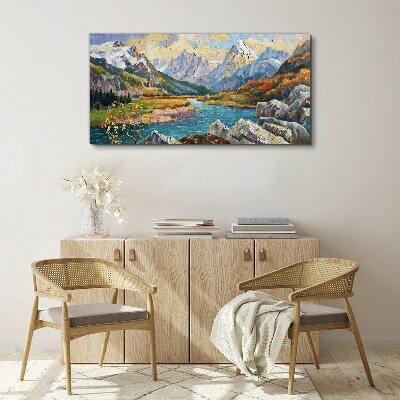 Obraz Canvas Górski krajobraz z rzeką