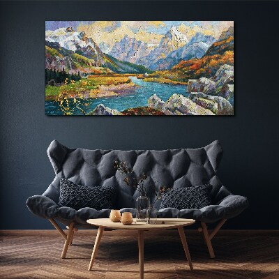 Obraz Canvas Górski krajobraz z rzeką