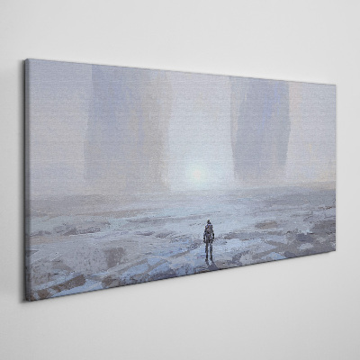 Obraz Canvas Abstrakcja Człowiek Góry
