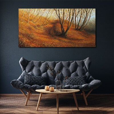Obraz Canvas las jesień liście