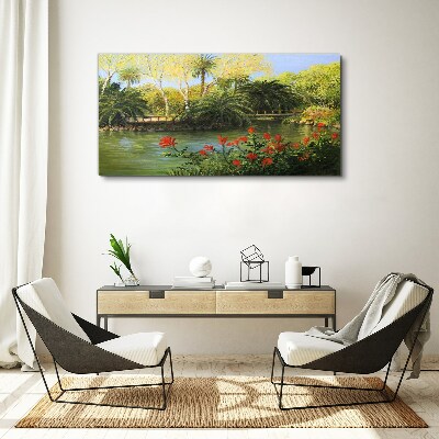 Obraz Canvas Tropikalny pejzaż z rzeką