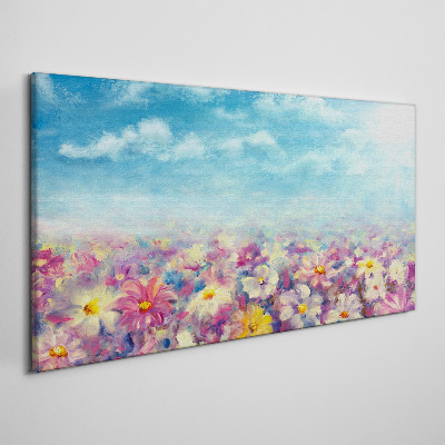 Obraz Canvas kwiaty łąka niebo