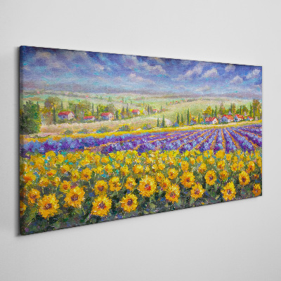 Obraz Canvas Kwiatowy pejzaż w słonecznym świetle