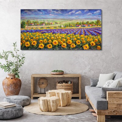 Obraz Canvas Kwiatowy pejzaż w słonecznym świetle