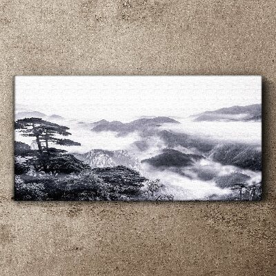 Obraz Canvas Mglista panorama górska