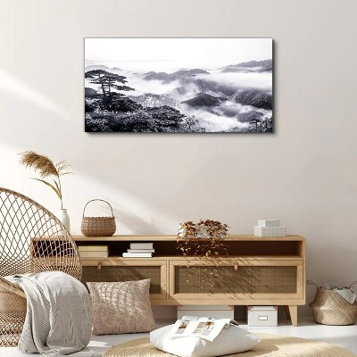 Obraz Canvas Mglista panorama górska
